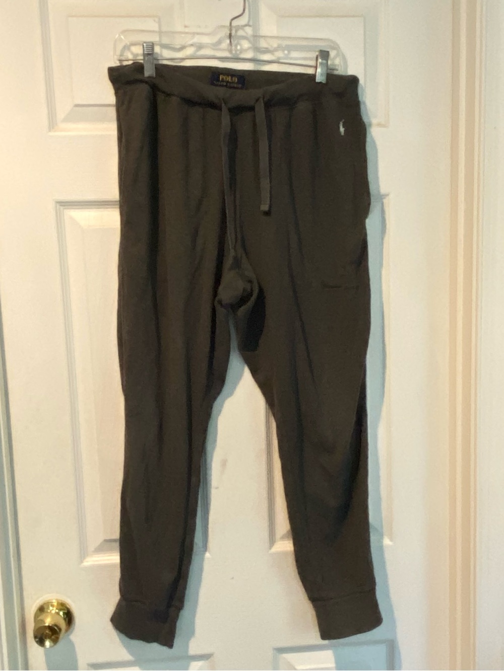 Polo by Ralph Lauren Men's Dark Grey Sleep Jogger Waffle Knit - Picture 2 of 5